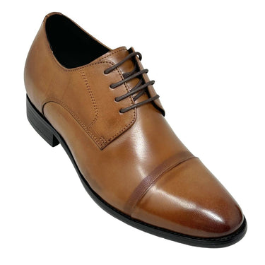 Elevator shoes height increase FSE0248 - 2.8 Inches Taller (Brown) - Size 9.5 Only