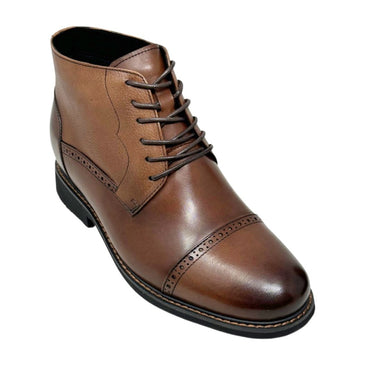 Elevator shoes height increase FSF0220 - 3.2 Inches Taller (Dark Brown) - Size 9 Only