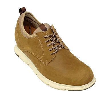 Elevator shoes height increase FSK0170 - 3.3 Inches Taller (Tan Brown) - Size 10.5 Only