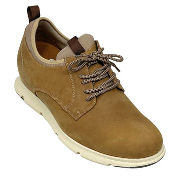 Elevator shoes height increase FSK0197 - 3.3 Inches Taller (Tan Brown) - Size 10 Only