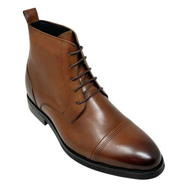 Elevator shoes height increase FSL0137- 2.8 Inches Taller (Dark Brown) - Size 9.5 Only
