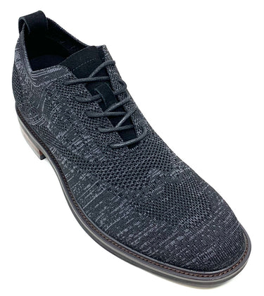 Elevator shoes height increase FSN0097 - 2.4 Inches Taller (Black/Grey) - Size 9 Only