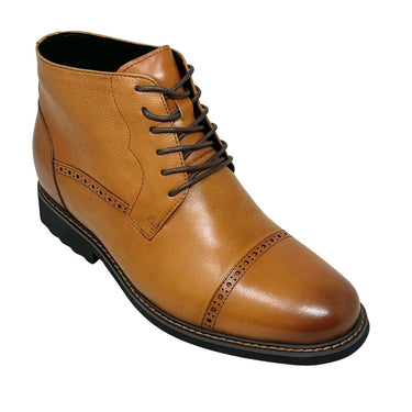 Elevator shoes height increase FSO0154 - 3.2 Inches Taller (Brown) - Size 9.5 Only