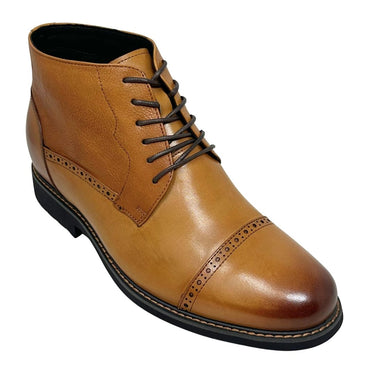 Elevator shoes height increase FSO0156 - 3.2 Inches Taller (Brown) - Size 10.5 Only
