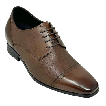 Elevator shoes height increase FSP0165 - 3.2 Inches Taller (Brown) - Size 10.5 Only