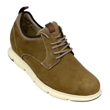 Elevator shoes height increase FSP0177 - 3.3 Inches Taller (Brown) - Size 10.5 Only