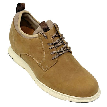 Elevator shoes height increase FSP0182 - 3.3 Inches Taller (Tan Brown) - Size 10 Only