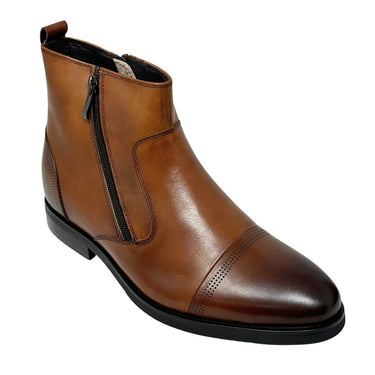 Elevator shoes height increase FSR0110 - 2.8 Inches Taller (Brown) - Size 7.5 Only