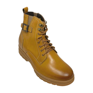 Elevator shoes height increase FSS0076 - 2.8 Inches Taller (Yellowish Brown) - Size 7.5 Only