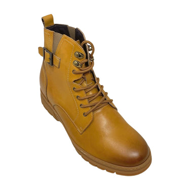 Elevator shoes height increase FSS0078 - 2.8 Inches Taller (Yellowish Brown) - Size 9 Only