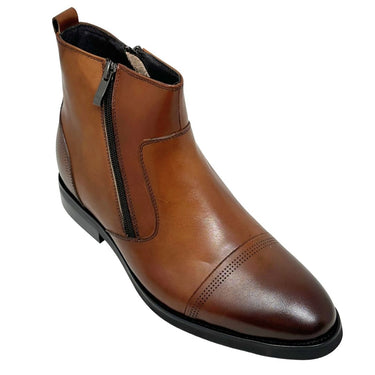 Elevator shoes height increase FST0085 - 2.8 Inches Taller (Brown) - Size 7 Only