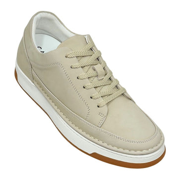 Elevator shoes height increase FST0091 - 2.6 Inches Taller (Ivory White) - Size 7 Only