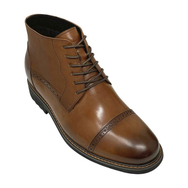 Elevator shoes height increase FSZ0133 - 3.2 Inches Taller (Coffee Brown) - Size 11.5 Only