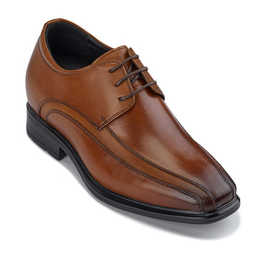 Elevator shoes height increase CALTO - G60126B - 3 Inches Taller (Brown) - Super Lightweight