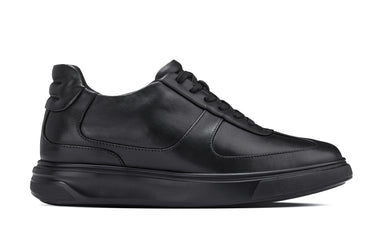 Elevator shoes height increase CALTO - J2200 - 2.6 Inches Taller (Black/Black Sole) - Lightweight Nappa Sneakers