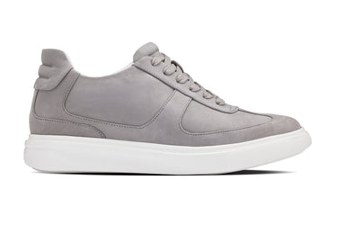 CALTO - J2202 - 2.6 Inches Taller (Grey/White Sole) - Lightweight Nubuck Sneakers
