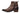 Elevator shoes height increase CALTO - K30525 - 3.3 Inches Taller (Coffee Brown) - Woven High-Top Buckle Zipper Ankle Boots