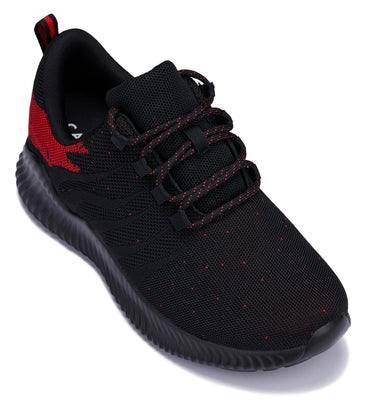 Elevator shoes height increase CALTO - Q215 - 2.4 Inches Taller (Black/Red) - Ultra Lightweight