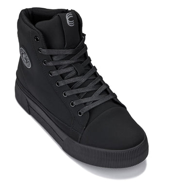 Elevator shoes height increase CALTO - S3421 - 2.4 Inches Taller (Black) - Cap Toe High Top Zip-Up Sneaker Boots