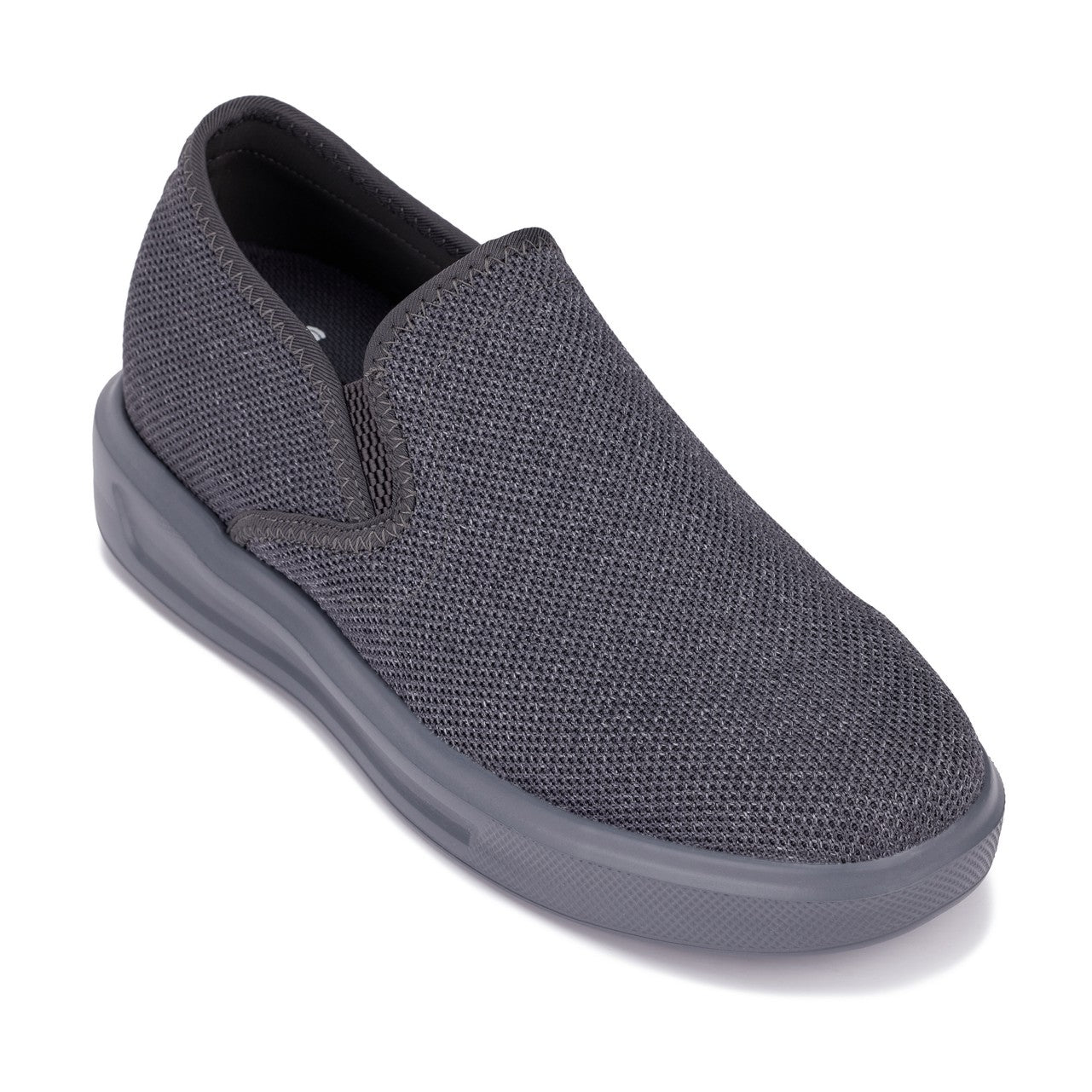CALTO - X2783 - 2.8 Inches Taller (Dark Grey/Grey Sole) - Lightweight Sneaker Loafers, 8 CALTO - X2783 - 2.8 Inches Taller (Dark Grey/Grey Sole) - Lightweight Sneaker Loafers, 8