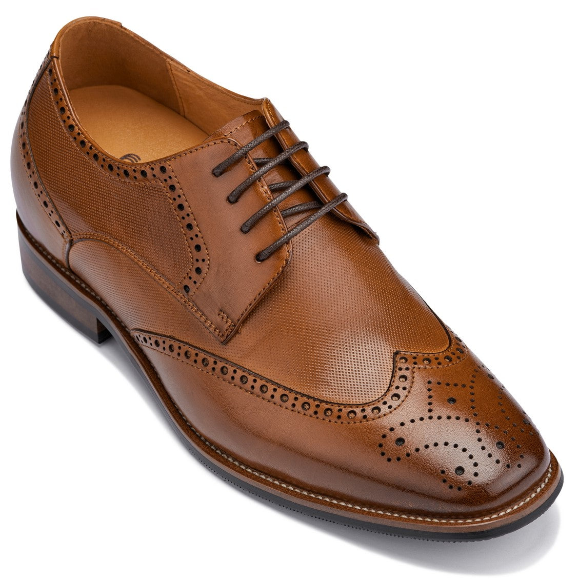 brown wingtip dress shoes Men's Derby Premium Cowskin Leather with a rich Handmade Men's WingTip Shoes, Mens