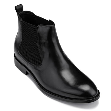 Elevator shoes height increase CALTO - Y72230 - 2.8 Inches Taller (Black) - Chelsea Boots