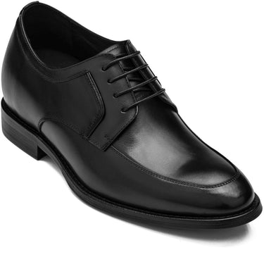 Elevator shoes height increase CALTO - Y7425 - 2.8 Inches Taller (Midnight Black) - Dress Oxford