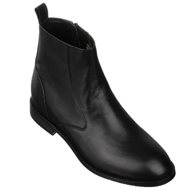 Elevator shoes height increase TOTO - K33092 - 2.6 Inches Taller (Black) - Zipper Boot