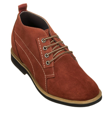 Elevator shoes height increase CALTO - K9911 - 3.2 Inches Taller (Maroon)