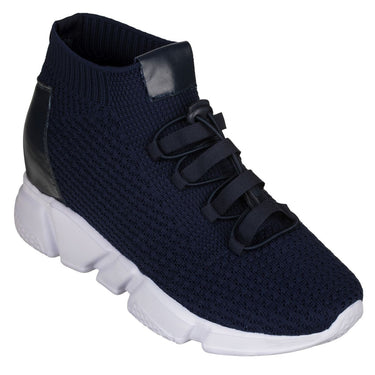 Elevator shoes height increase CALTO - H1722 - 3.2 Inches Taller (Dark Blue) - Ultra Lightweight