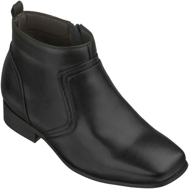 Elevator shoes height increase CALTO - G99809 - 3.2 Inches Taller (Black) - Zipper Boots