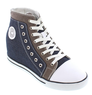 Elevator shoes height increase CALDEN Casual Basketball High-Top Sneakers - 3.8 Inches - K882896