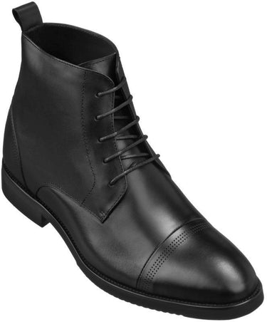 Elevator shoes height increase CALTO - K28003 - 2.8 Inches Taller (Black)
