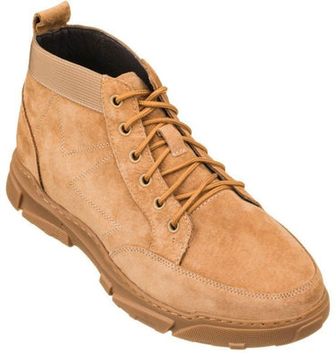 Elevator shoes height increase CALTO - K50131 - 2.9 Inches Taller (Nubuck Desert Tan)