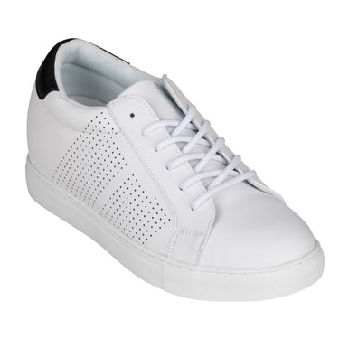 Elevator shoes height increase CALTO 2.6-Inch Taller White Elevator Sneakers H0833