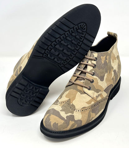 Elevator shoes height increase FSB0088 - 3 Inches Taller (Camo Brown) - Size 8 Only