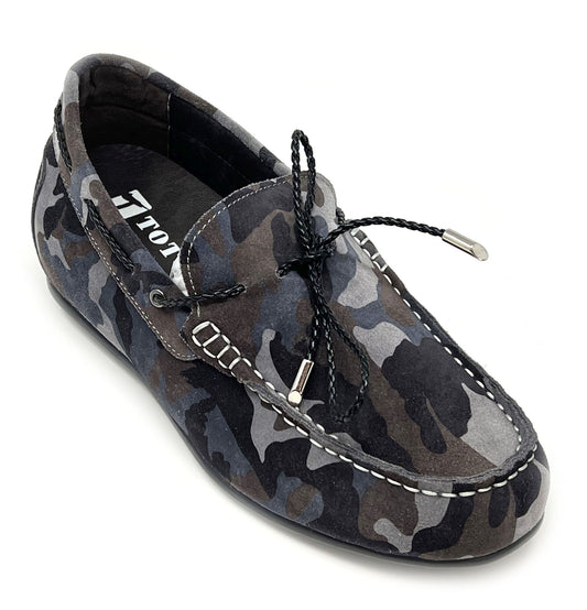 Elevator shoes height increase FSC0103 - 2.4 Inches Taller (Camo Grey) - Size 7.5 Only