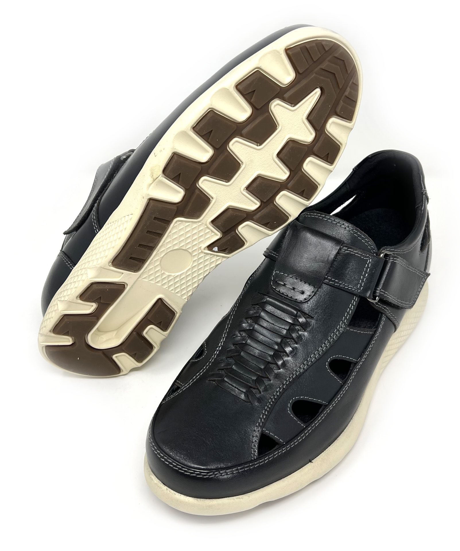 Elevator shoes height increase FSM0049 - 2.4 Inches Taller (Black) - Size 7.5 Only