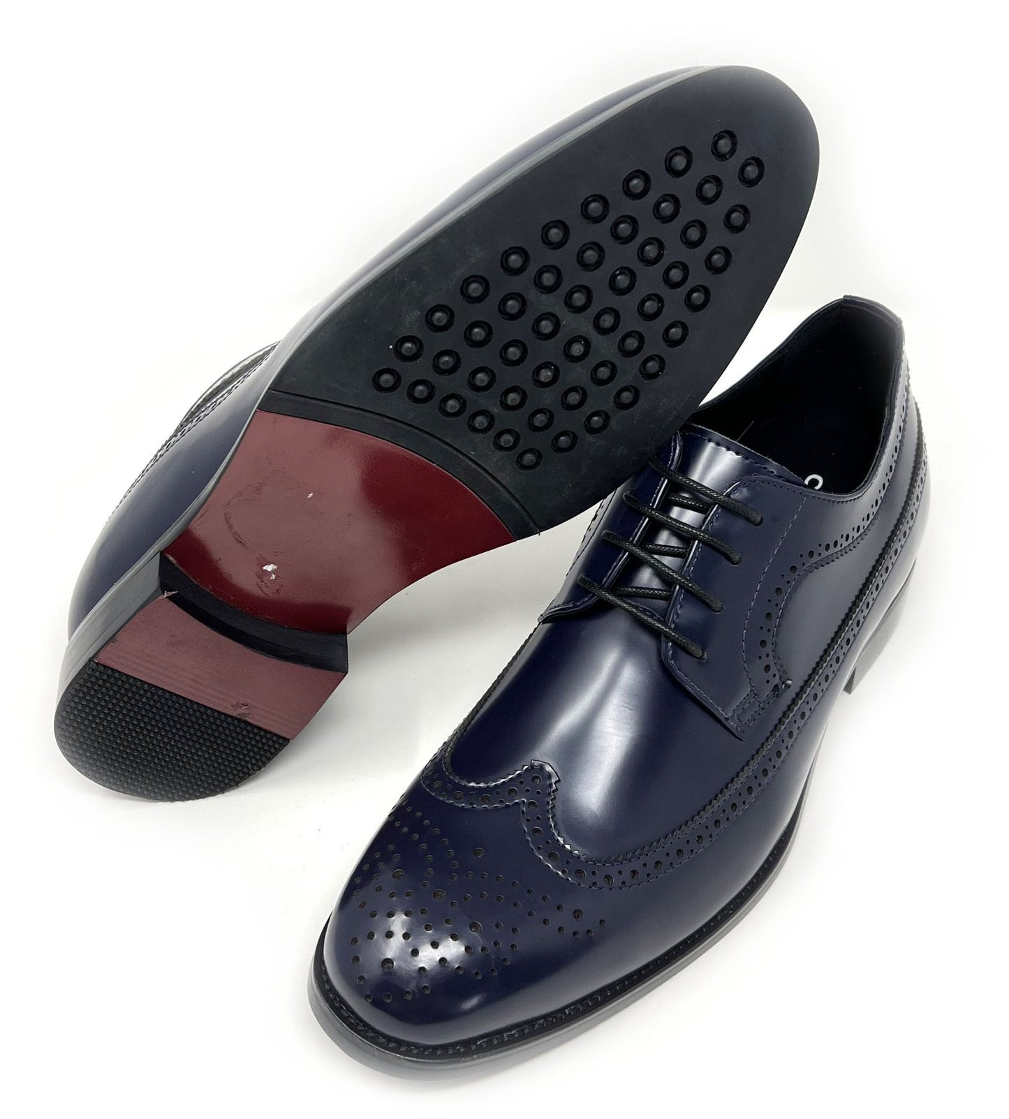 Elevator shoes height increase FSM0070 - 2.8 Inches Taller (Navy Blue) - Size 7.5 Only