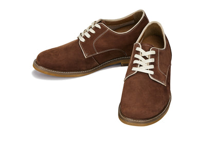 CALTO - J1313 - 3 Pulgadas Más Alto (Marrón Caramelo) - Zapatos de Cuero Casual de Negocios