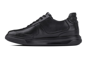 Elevator shoes height increase CALTO - J2200 - 2.6 Inches Taller (Black/Black Sole) - Lightweight Nappa Sneakers