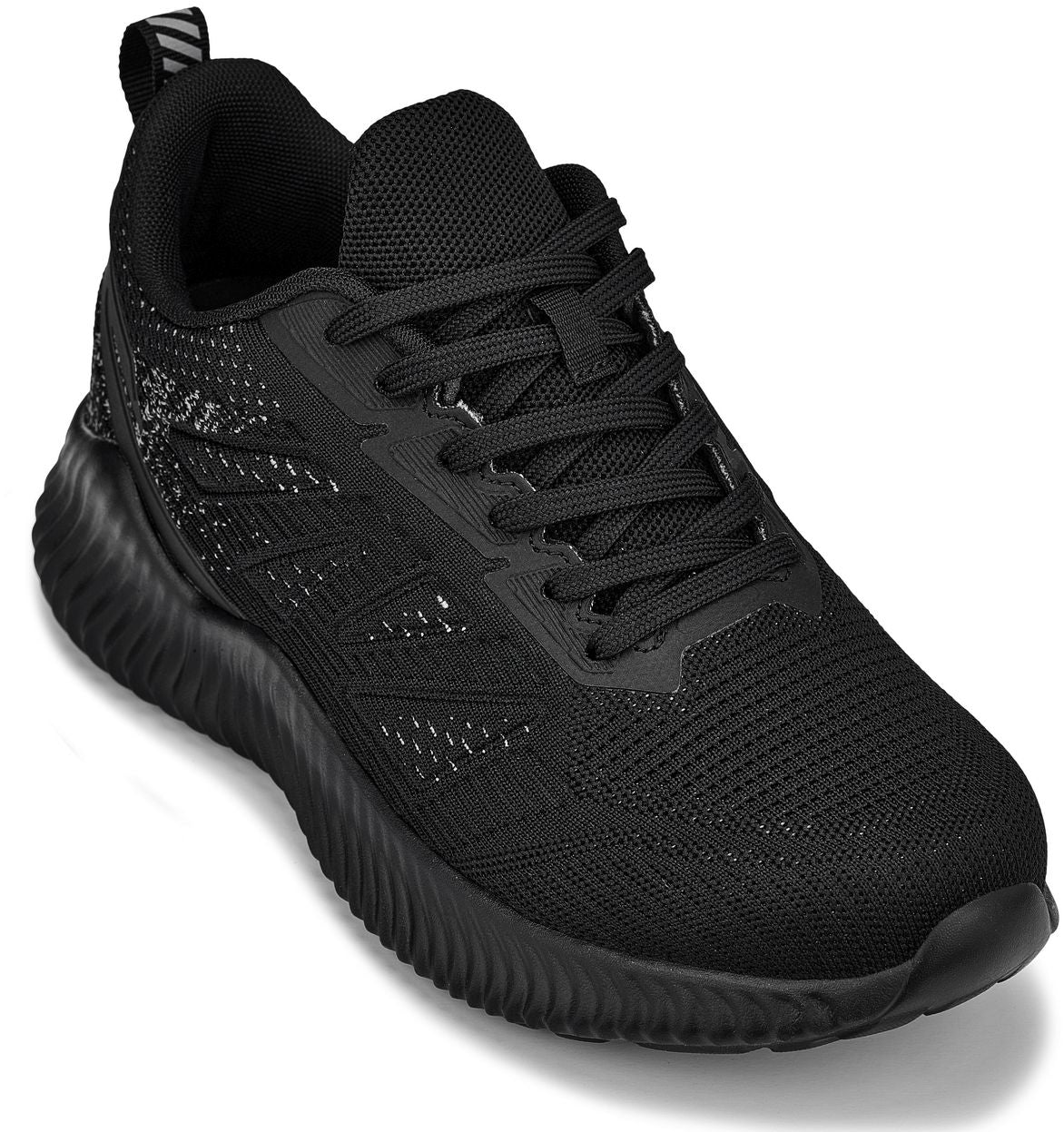 CALTO – Q220 – 2,6 Zoll größer (Schwarz/Eisgrau) – leichte sportliche Sneakers