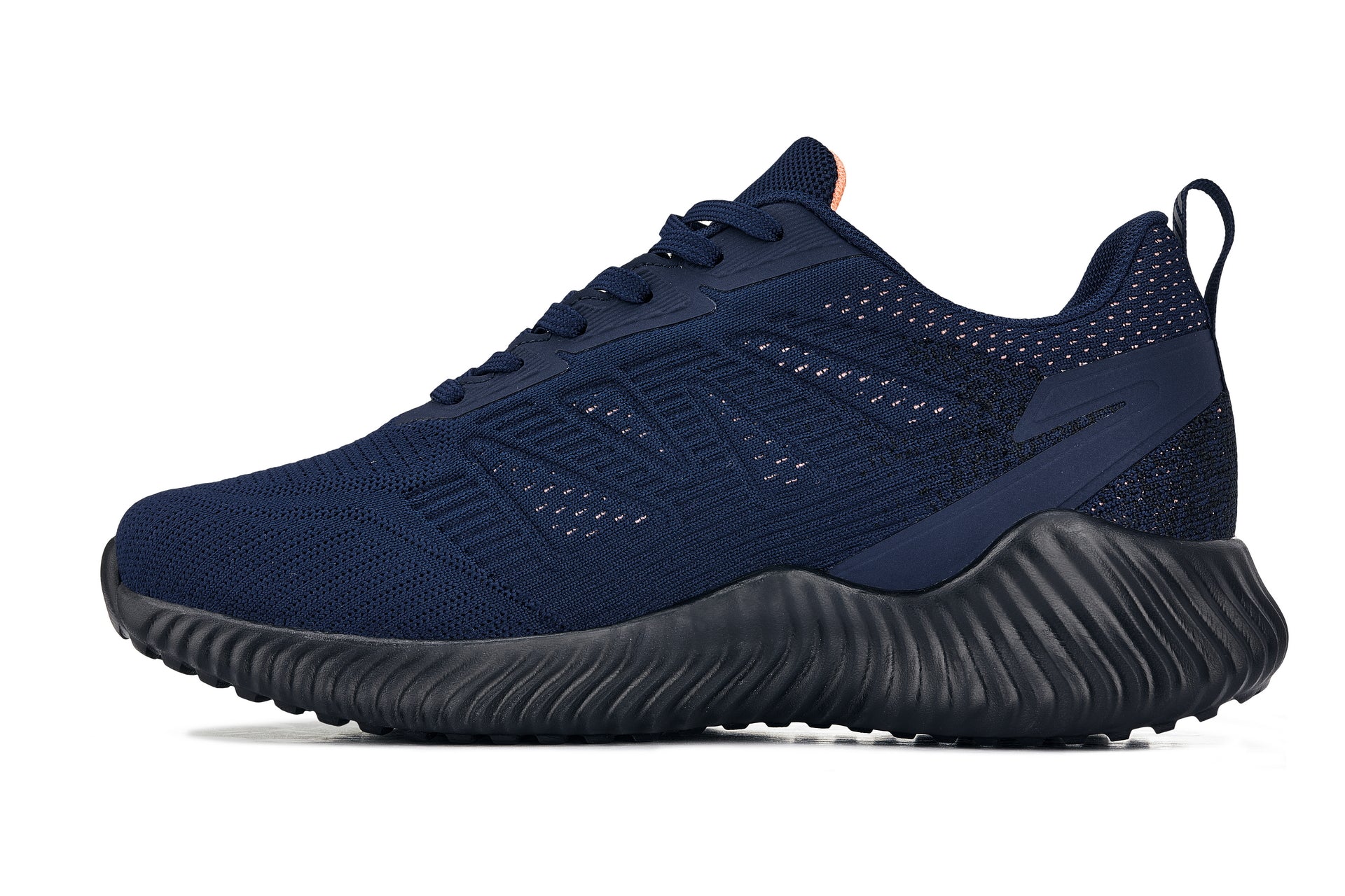 CALTO - Q222 - 2.6 Inches Taller (Navy/Koraal) - Lichtgewicht Sportieve Sneakers