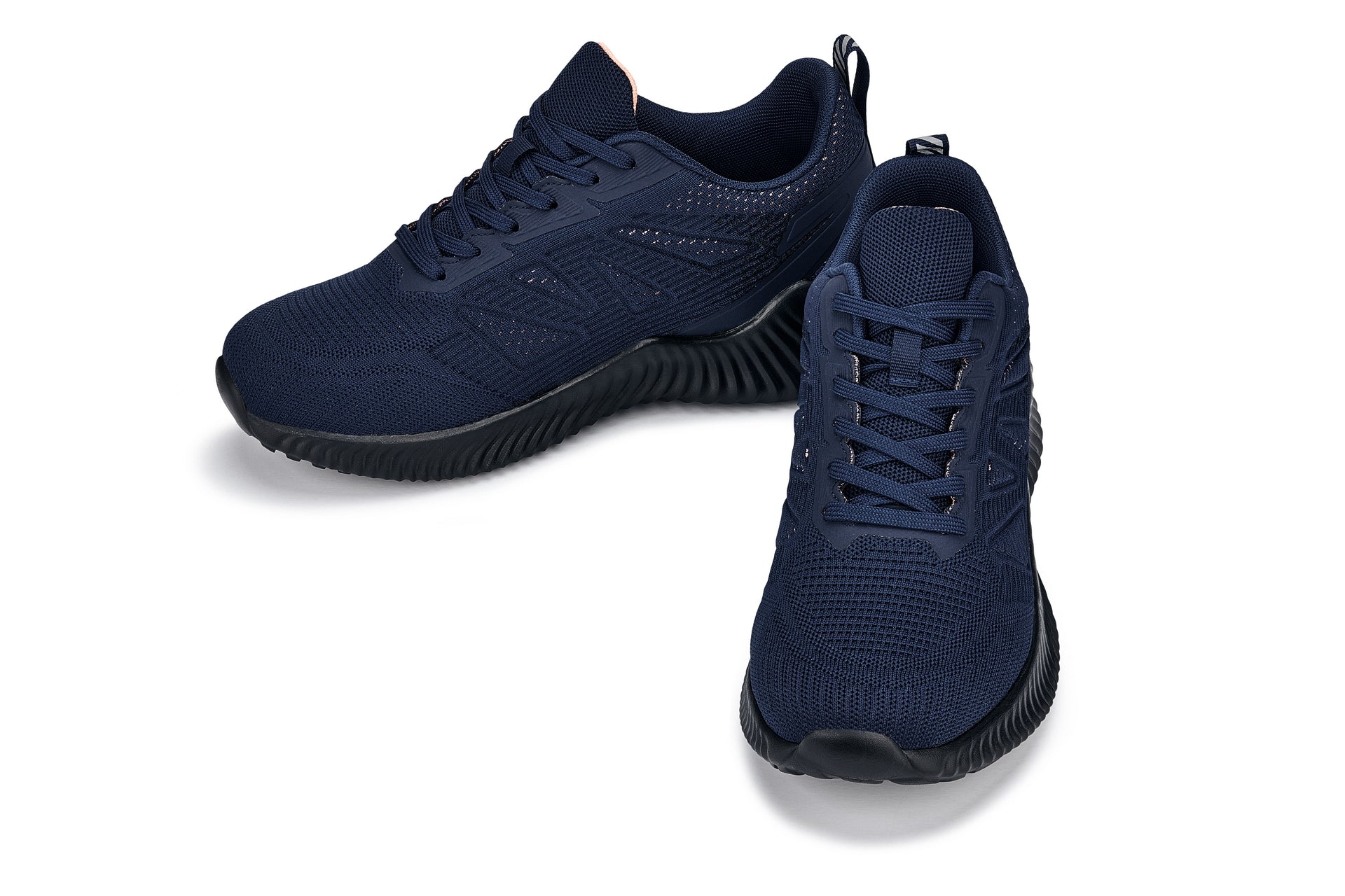 CALTO - Q222 - 2.6 Inches Taller (Navy/Koraal) - Lichtgewicht Sportieve Sneakers