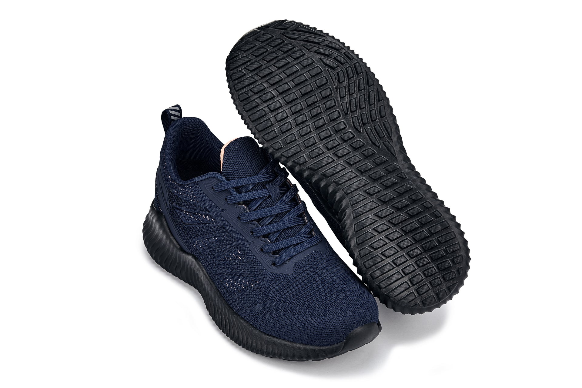 CALTO - Q222 - 2.6 Inches Taller (Navy/Koraal) - Lichtgewicht Sportieve Sneakers