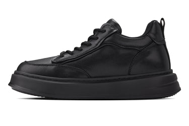 Elevator shoes height increase CALTO - Q430 - 2.6 Inches Taller Lightweight (Black/Black Sole) - Chunky Sole Sneakers