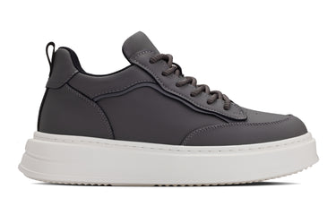 Elevator shoes height increase CALTO - Q432 - 2.6 Inches Taller Lightweight (Grey/White Sole) - Chunky Sole Sneakers