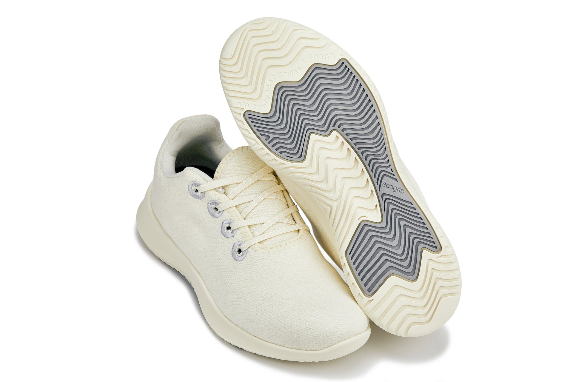 CALTO - Q504 - 2.4 Inches Taller (Cream Merino Wool) - Ultra Lightweight Sneakers