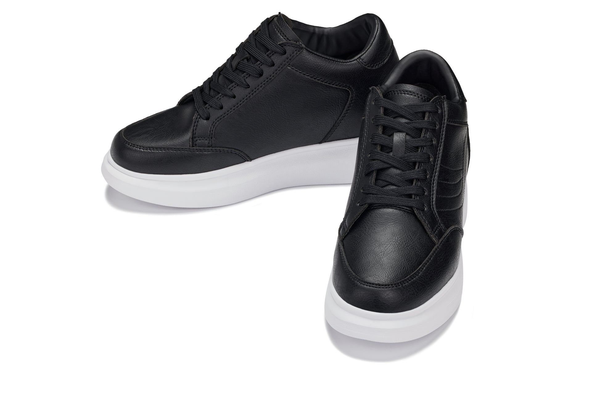 CALTO - Q510 - 3.2 Inches Taller (Black) With White Sole, 10 CALTO - Q510 - 3.2 Inches Taller (Black) With White Sole, 10