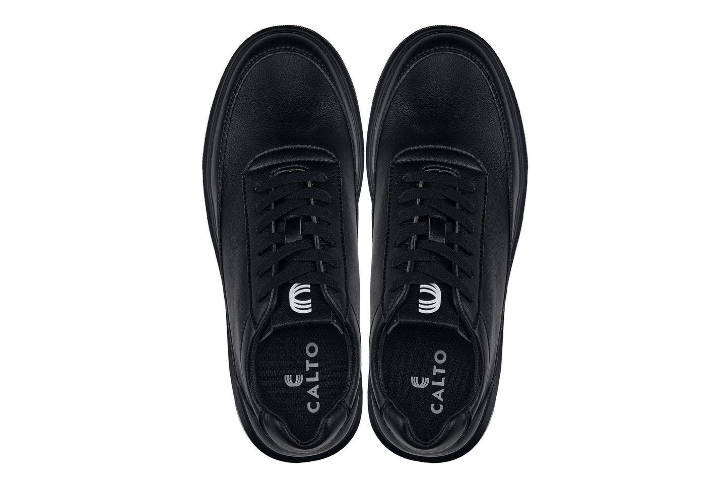 CALTO - X1646 - 2.8 Inches Taller (Pitch Black) - Lightweight Sneakers